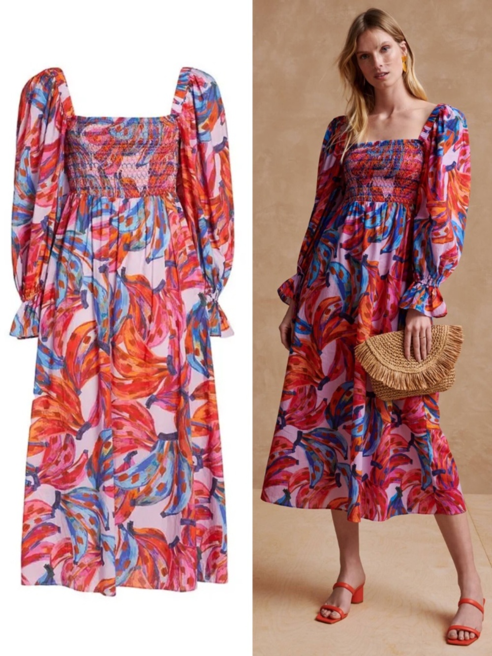 NEW Farm Rio Colorful Bananas Dress Small - Picture 11 of 16